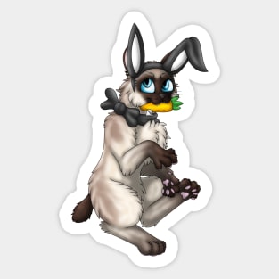 Bobtail BunnyCat: Seal Point (Black) Sticker